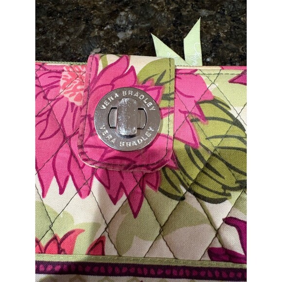 Vera Bradley Wallet Womens One Size Hello Dahlia Floral Zip-Around Turn - Picture 2 of 11